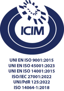 ICIM, sistema di gestione certificato: ISO 9001, ISO 45001, ISO 14001, ISO/IEC 27001, UNI/PdR 125, ISO 14064-1